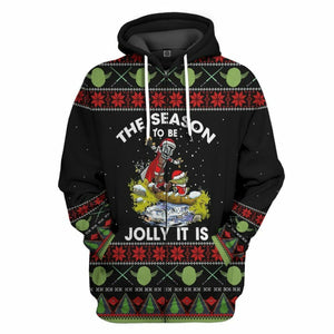 3D Yoda And Mandalorian Christmas Ugly Sweater Tshirt Hoodie Apparel