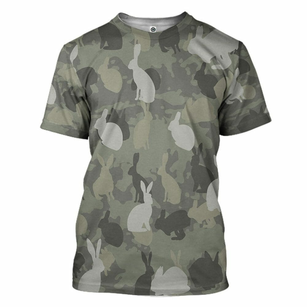 3D Rabbit Camo Custom Tshirt Hoodie Apparel