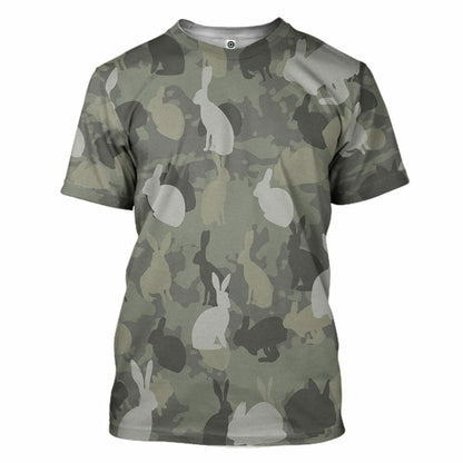 3D Rabbit Camo Custom Tshirt Hoodie Apparel