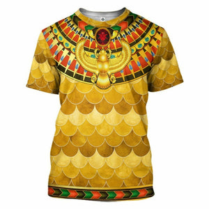 3D Gold Pharaoh Cosplay Custom Tshirt Hoodie Apparel