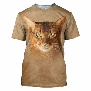 3D Abyssinian Cat Tshirt Hoodie Apparel