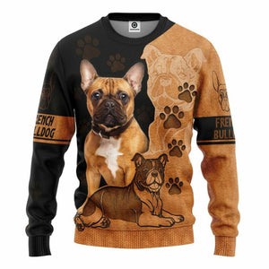 3D Love French Bulldog Custom Tshirt Hoodie Apparel