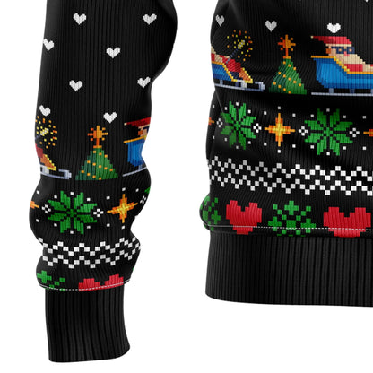 Santa Shark Ho Ho Ho Ugly Christmas Sweater, Christmas Gift,Gift Christmas 2024
