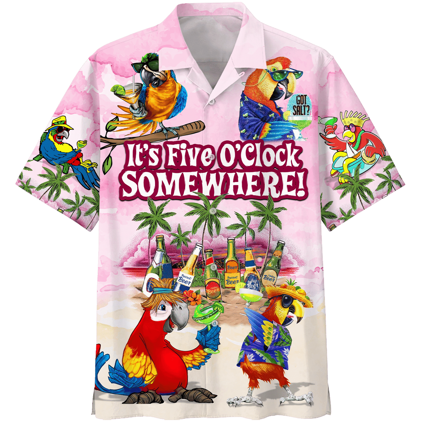 Beautiful Parrot Pattern Collection Design  Hawaiian Shirt, Hawaiian For Gift