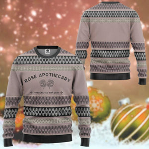 3D Custom Rose Apothecary Christmas Ugly Sweatshirt Apparel