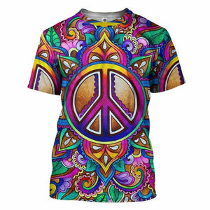 3D Hippie Custom Tshirt Hoodie Apparel