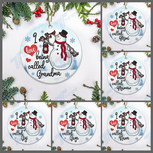 Christmas I Love Being Called Circle Ornament, Christmas Gift, Christmas Decoration