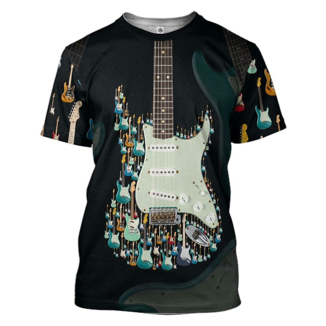 3D E-Gitarre Custom T-Shirt Hoodie Bekleidung