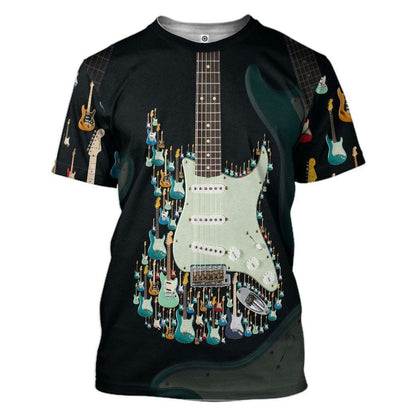 3D E-Gitarre Custom T-Shirt Hoodie Bekleidung