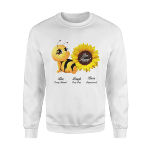 Bee happy! love, laugh,l loves funny sweatshirt gifts christmas ugly sweater for men and women