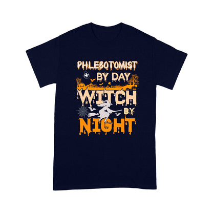 Phlebotomist by day Witch night - Tee Shirt Gift For Christmas