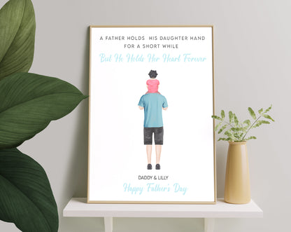 Personalized Picture Personalised Fathers Day Gift, Unique Fathers Day Print, Customised First Fathers Day Gift