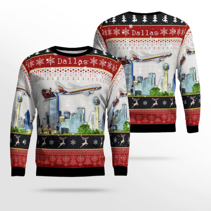 American Airlines Air Cal Heritage With Santa Over Sweater, Christmas Ugly Sweater, Christmas Gift, Gift Christmas 2024