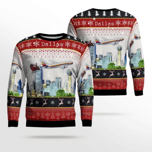 American Airlines Air Cal Heritage With Santa Over Sweater, Christmas Ugly Sweater, Christmas Gift, Gift Christmas 2024