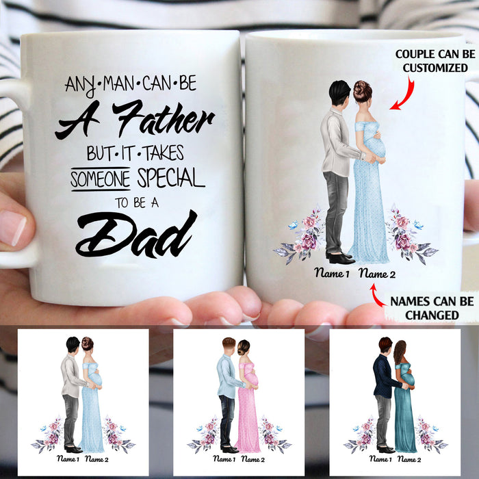 Any man can be a father but it takes someone special to be a dad gifts custom christmas mugs