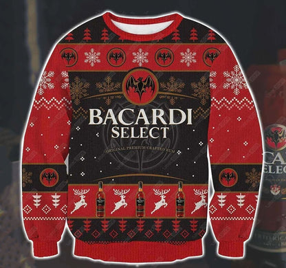 Bacardi Select Crafted Rum 3D Print Christmas Sweater, Christmas Ugly Sweater, Christmas Gift, Gift Christmas 2024