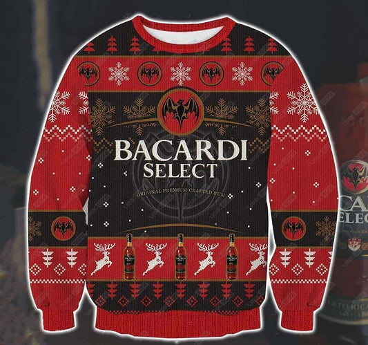 Bacardi Select Crafted Rum 3D Print Christmas Sweater, Christmas Ugly Sweater, Christmas Gift, Gift Christmas 2024