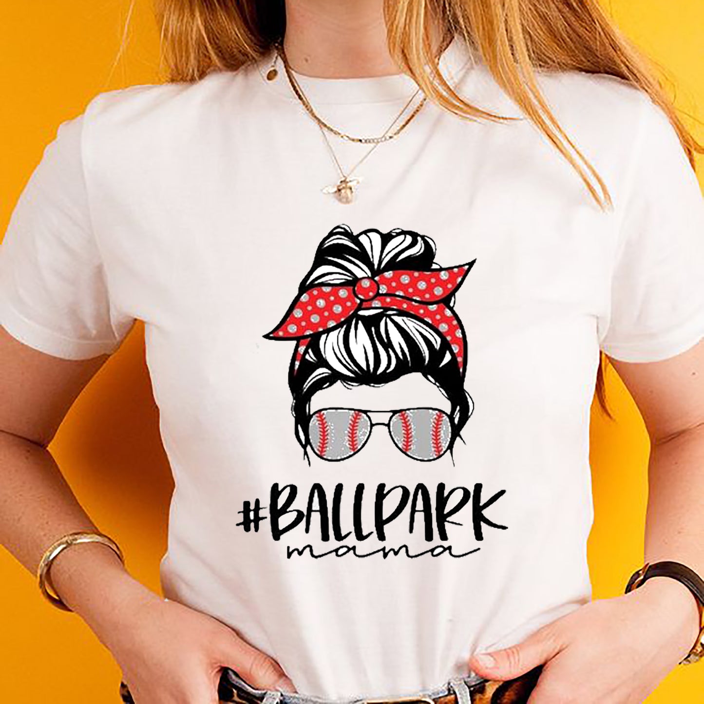 Ball park mama. baseball softball mother's day mom Tee T shirt