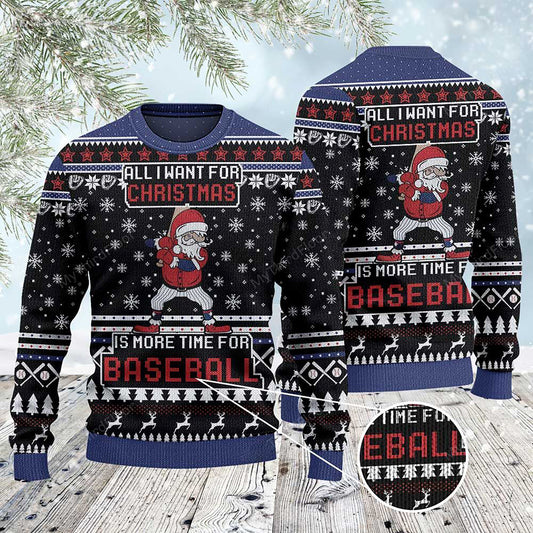Baseball Lovers Gift All I Want For Christmas Sweater, Christmas Gift, Gift Christmas 2024