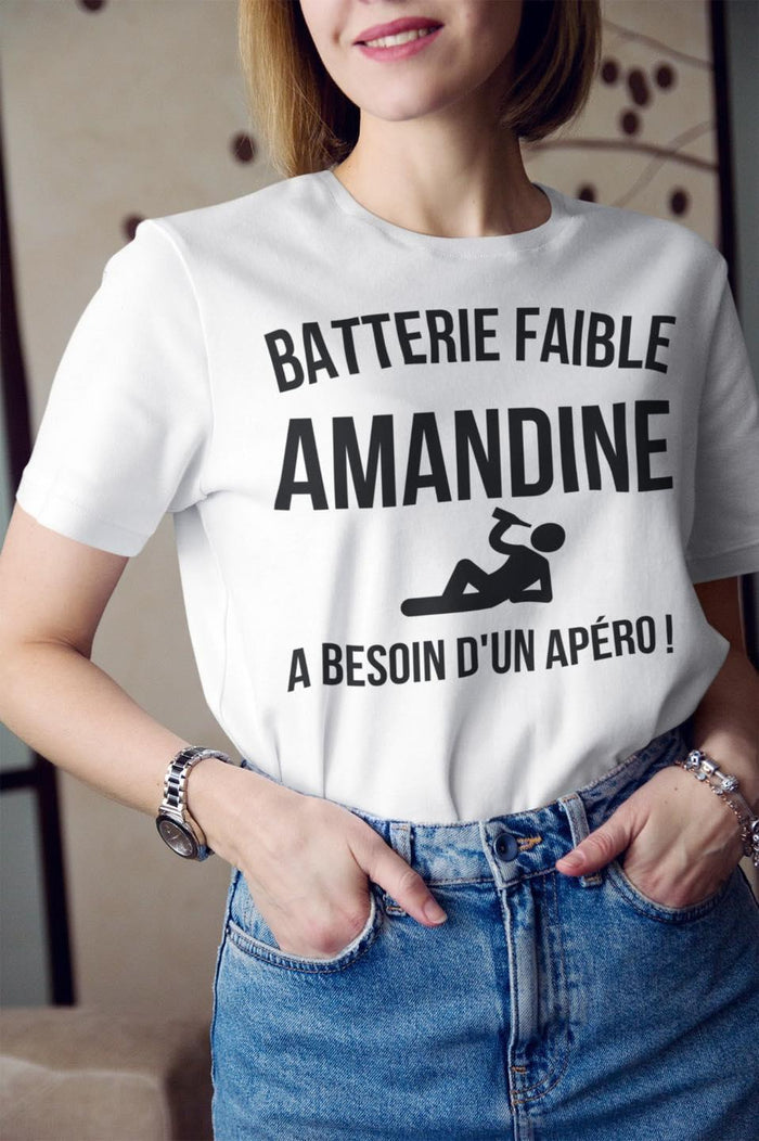 Batterie Faible Amandine A besoin D'un apero tee t shirt