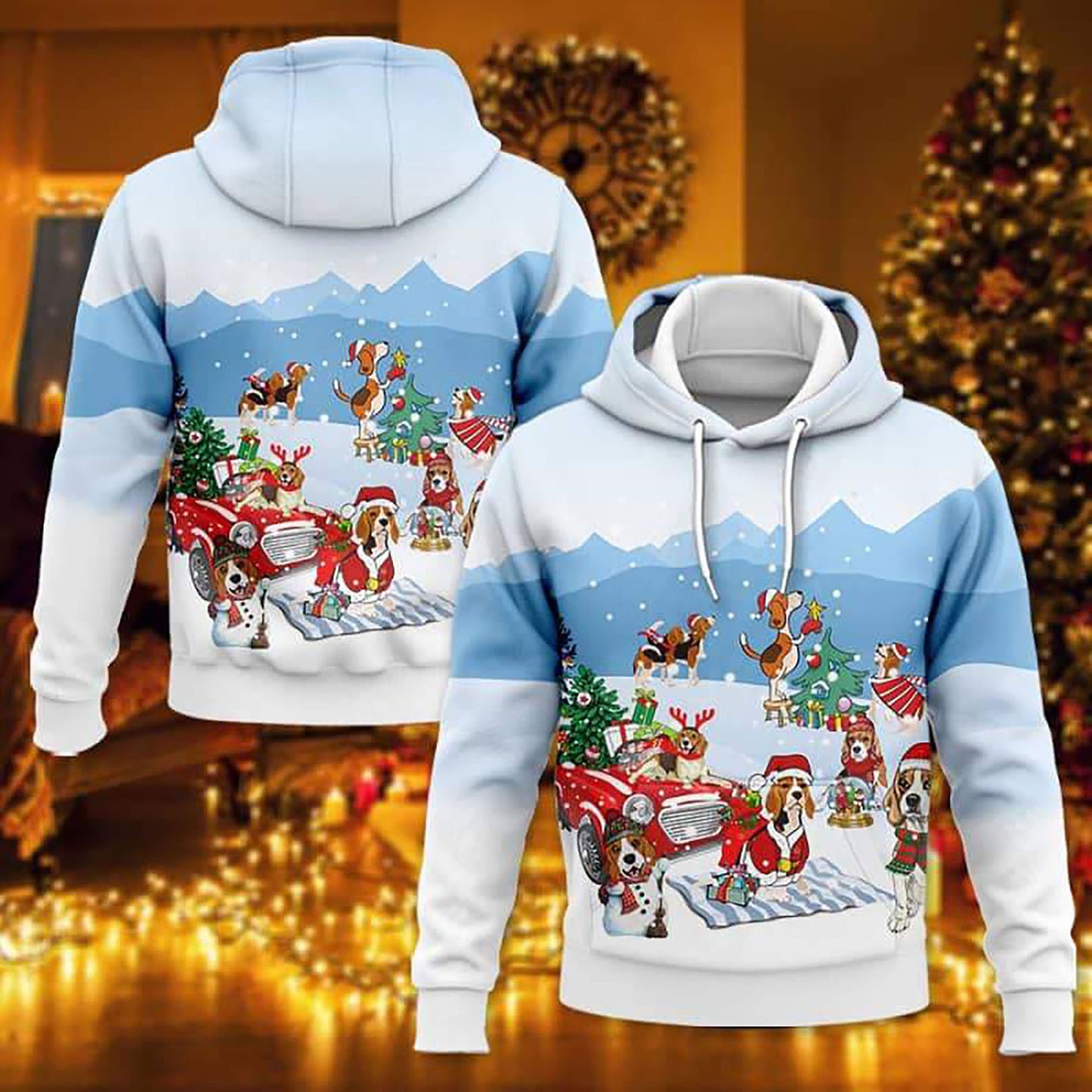 Beagle Christmas 3D Hoodie, Christmas Ugly Sweater, Christmas Gift, Gift Christmas 2024