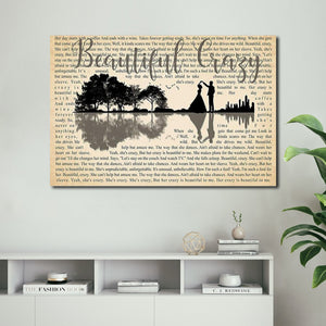 Beautiful crazy first dance song, Lyrics song Canvas, Dancing Canvas