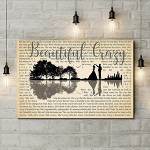 Beautiful crazy first dance song, Lyrics song Canvas, Dancing Canvas