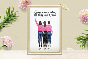 Personalized Picture Personalized Unique Gift, Best friend print, Best friend gifts, Friendship prints, Friendship Gift, Gift for Her, Gift For Mum, Gift For Sister