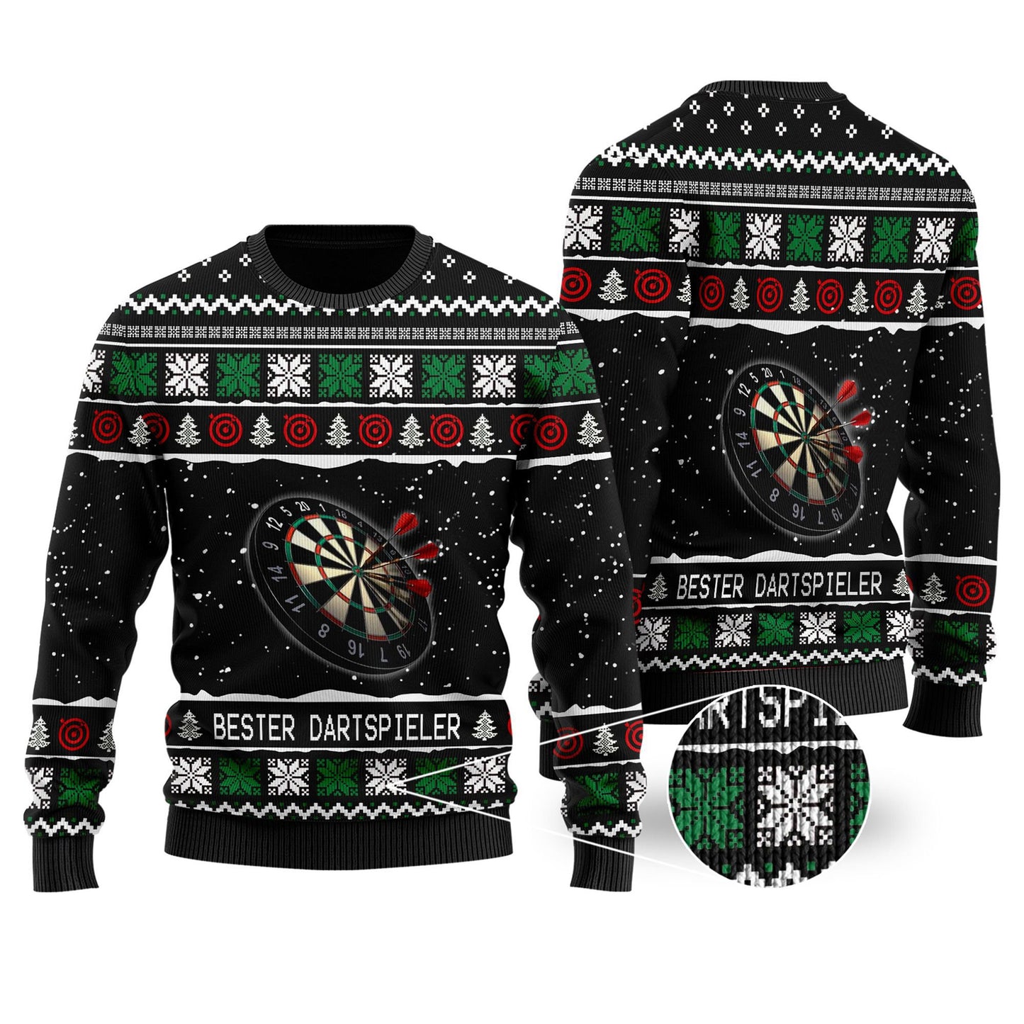 Bester Dartspieler Ugly Sweater With Christmas Patterns Sweater, Christmas Ugly Sweater, Christmas Gift, Gift Christmas 2024