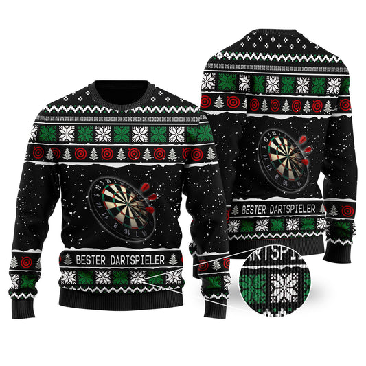 Bester Dartspieler Ugly Sweater With Christmas Patterns Sweater, Christmas Ugly Sweater, Christmas Gift, Gift Christmas 2024