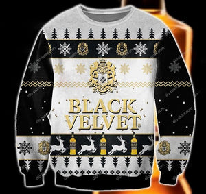 Black Velvet Whiskey Ugly Sweater Christmas, Christmas Ugly Sweater, Christmas Gift, Gift Christmas 2024