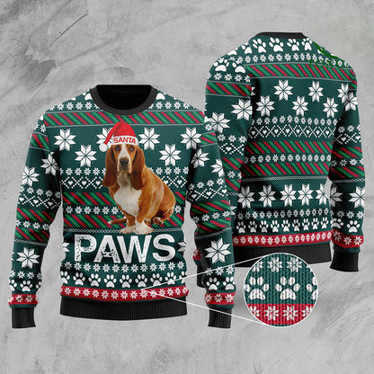 Bloodhound Santa Printed Christmas Ugly Sweater, Christmas Ugly Sweater, Christmas Gift, Gift Christmas 2024