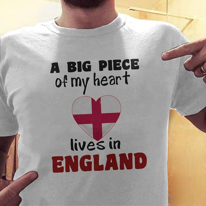 Britain Tee T shirt A big piece of my heart lives in england