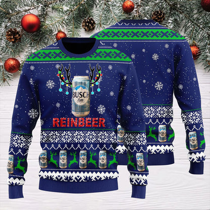 Busch Latte Reinbeer Christmas Sweater, Christmas Ugly Sweater, Christmas Gift, Gift Christmas 2024