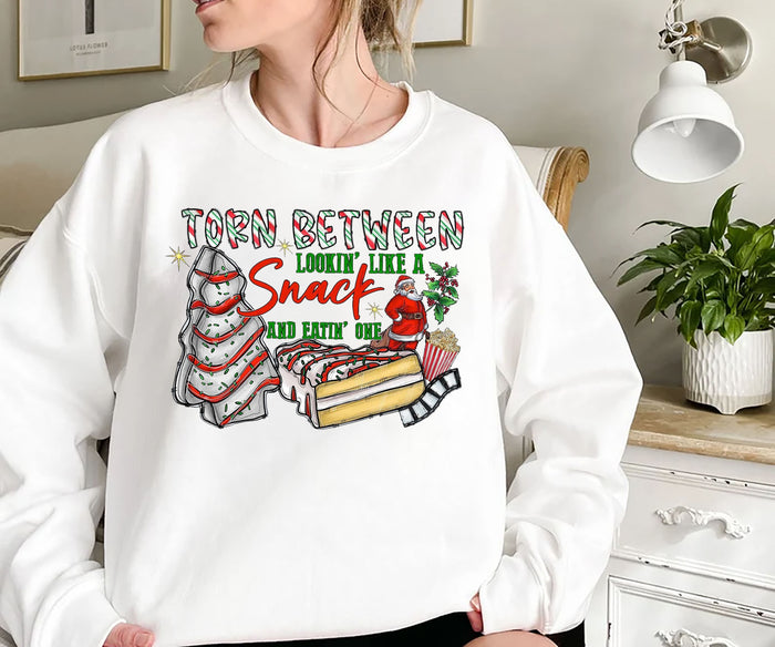 Christmas Tree Cake Torn Between Lookin' Like a Snack and Eatin' One Tee, Christmas Cake Shirt, Christmas Tree Shirt