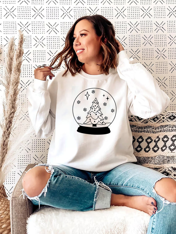 Christmas Sweatshirt, Christmas Sweater, Christmas Crewneck, Christmas Tree Sweatshirt, Holiday Sweaters for Women, Winter Sweatshirt-3