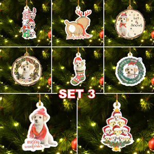 Christmas Dog Ornaments Set, Merry Woofmas Ornaments Set, Funny Christmas Ornaments Family Gift Idea For Labrador Lover