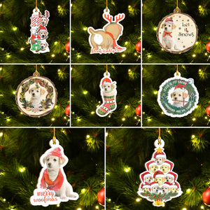 Christmas Dog Ornaments Set, Merry Woofmas Ornaments Set, Funny Christmas Ornaments Family Gift Idea For Labrador Lover