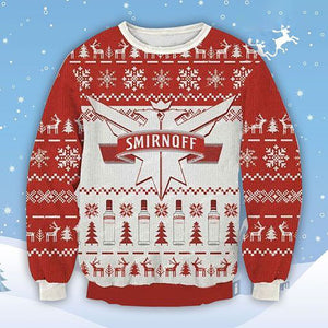 Smirnoff Ugly Sweater Beer Drinking Christmas, Christmas Ugly Sweater, Christmas Gift, Gift Christmas 2024