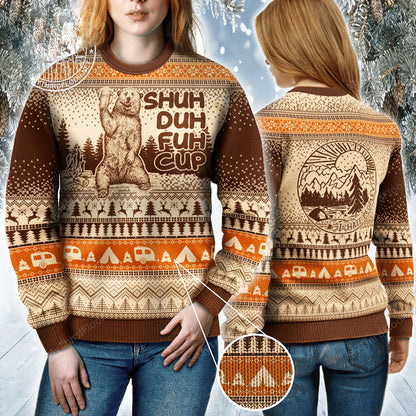 Camping Lovers Christmas Gift Shuh Duh Fuh Cup Sweater, Christmas Ugly Sweater, Christmas Gift, Gift Christmas 2024