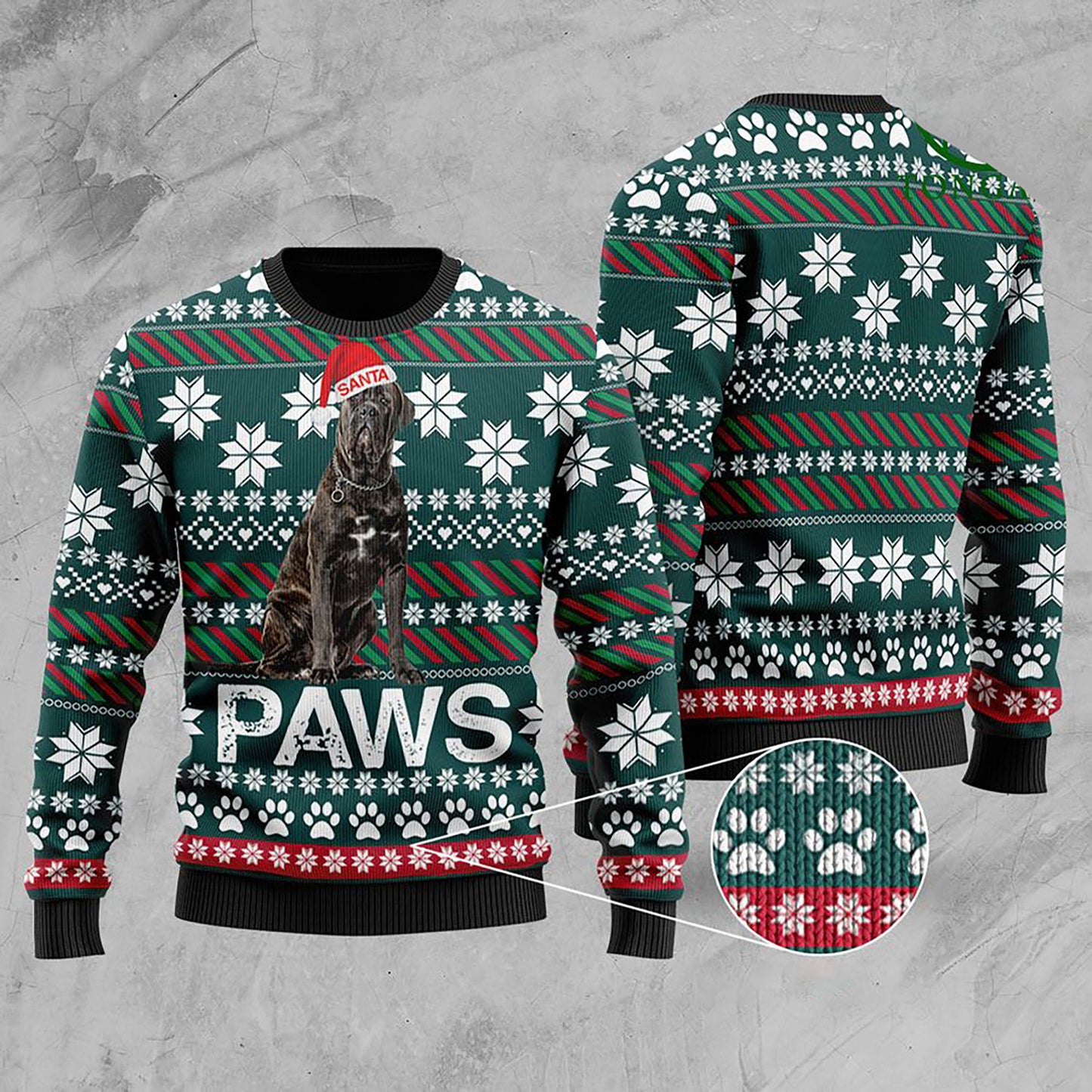 Cane Corso Santa Printed Christmas Ugly Sweater, Christmas Ugly Sweater, Christmas Gift, Gift Christmas 2024