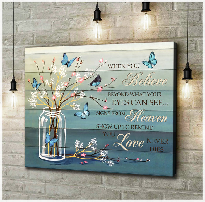 Canvas Prints Butterfly, When You Believe Wall Art