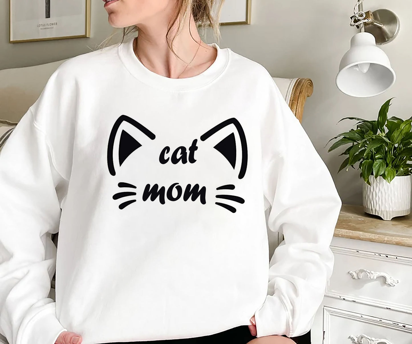Cat Mom Sweatshirt, Gift for Cat Mom, Cat Lovers Gift, Mom Life Shirt, Mothers Day, Gift for Mom