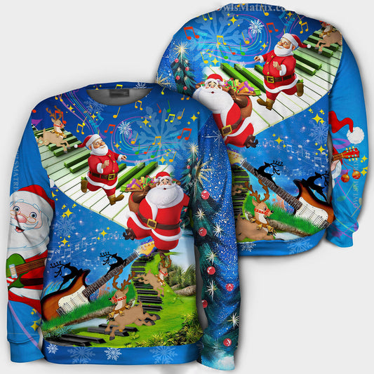 Christmas Jumping On Musical Hoodie, Christmas Ugly Sweater, Christmas Gift, Gift Christmas 2024