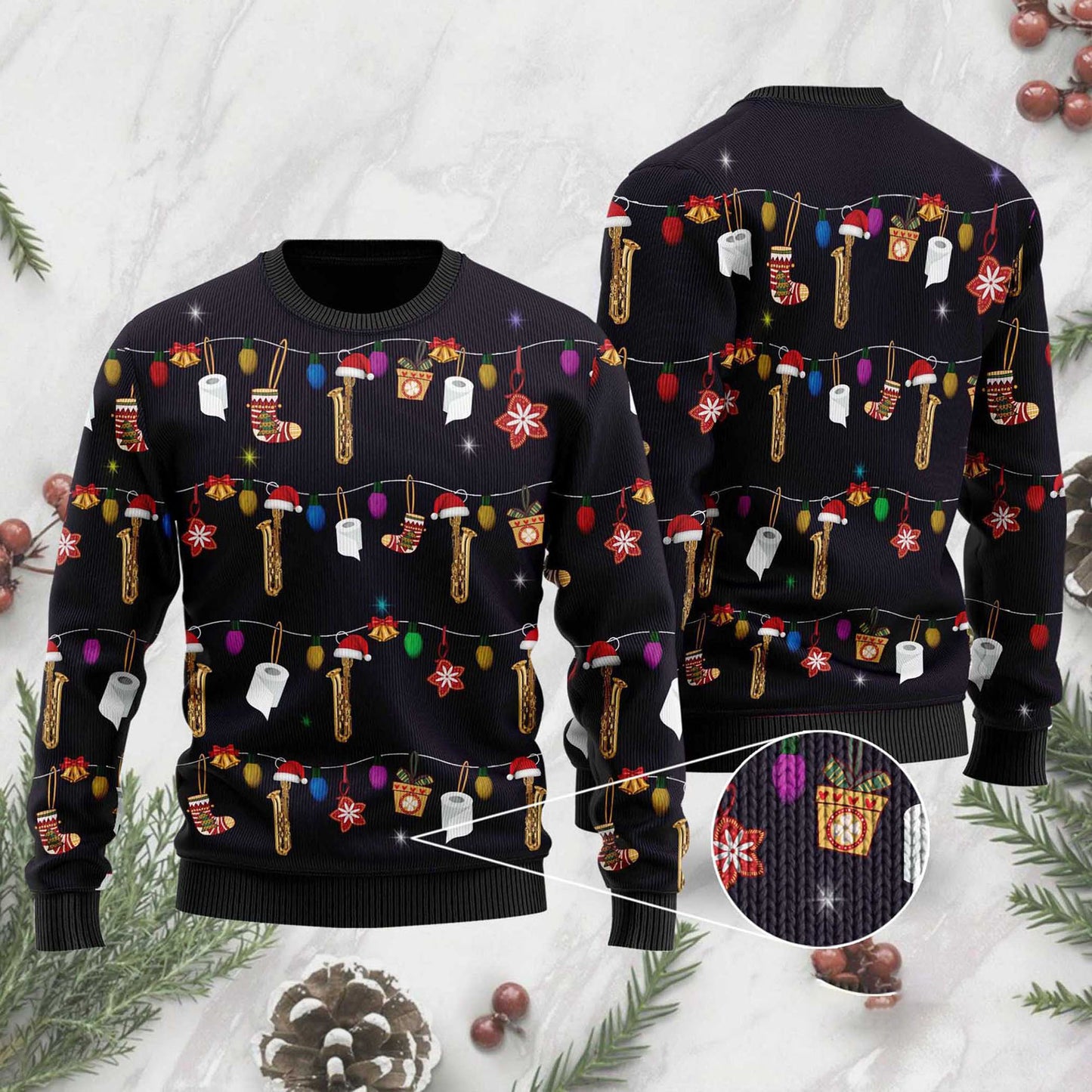 Christmas Saxophone Ugly Sweater For Saxophone Lovers, Christmas Ugly Sweater, Christmas Gift, Gift Christmas 2024