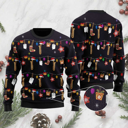 Christmas Saxophone Ugly Sweater For Saxophone Lovers, Christmas Ugly Sweater, Christmas Gift, Gift Christmas 2024