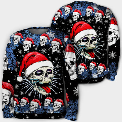 Christmas Skull On The Naughty Hoodie 3D, Christmas Ugly Sweater, Christmas Gift, Gift Christmas 2024