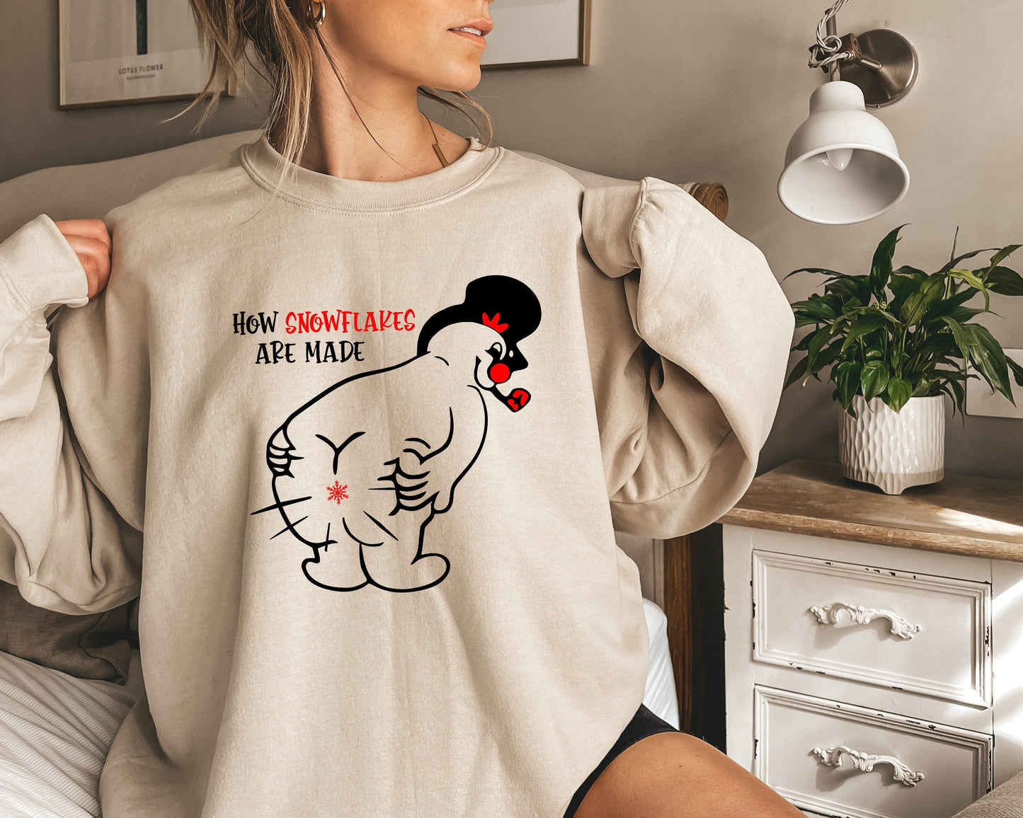 Christmas Sweatshirt,Cute Winter Sweater,How Snowflakes Are Made Shirt,Funny Snowman Shirt,Sarcastic T-shirt,Merry Christmas,Snowflakes Tee
