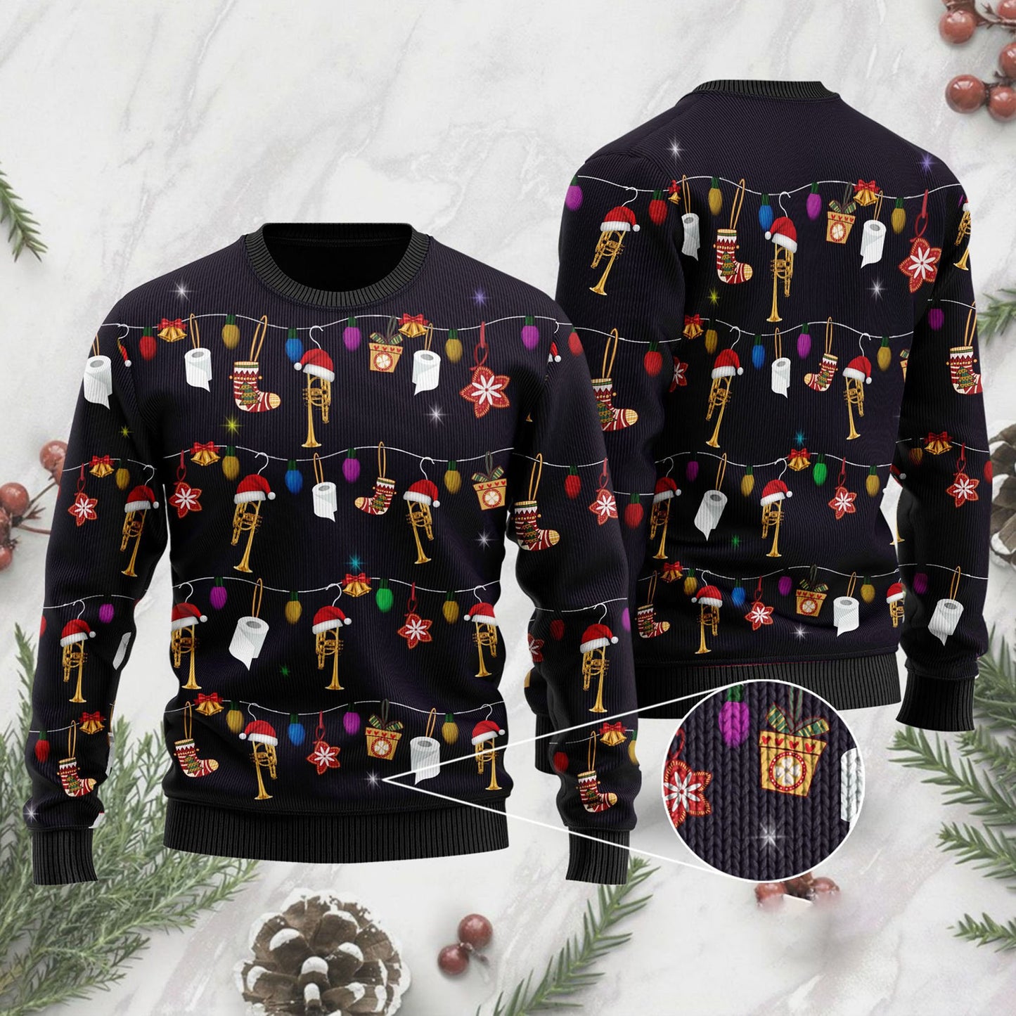 Christmas Trumpet Ugly Sweater For Trumpet Lovers, Christmas Gift, Gift Christmas 2024