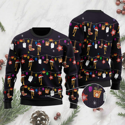 Christmas Trumpet Ugly Sweater For Trumpet Lovers, Christmas Gift, Gift Christmas 2024